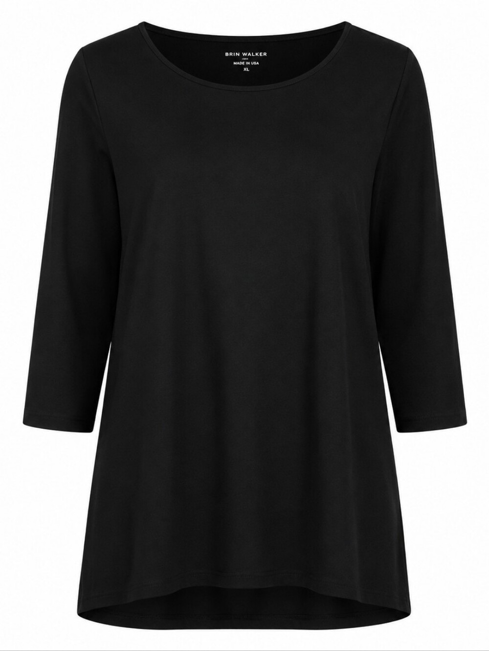 BRYN WALKER | Black Piera Ponti Crew Neck Pullover Modal Neutral Tunic Top | XL